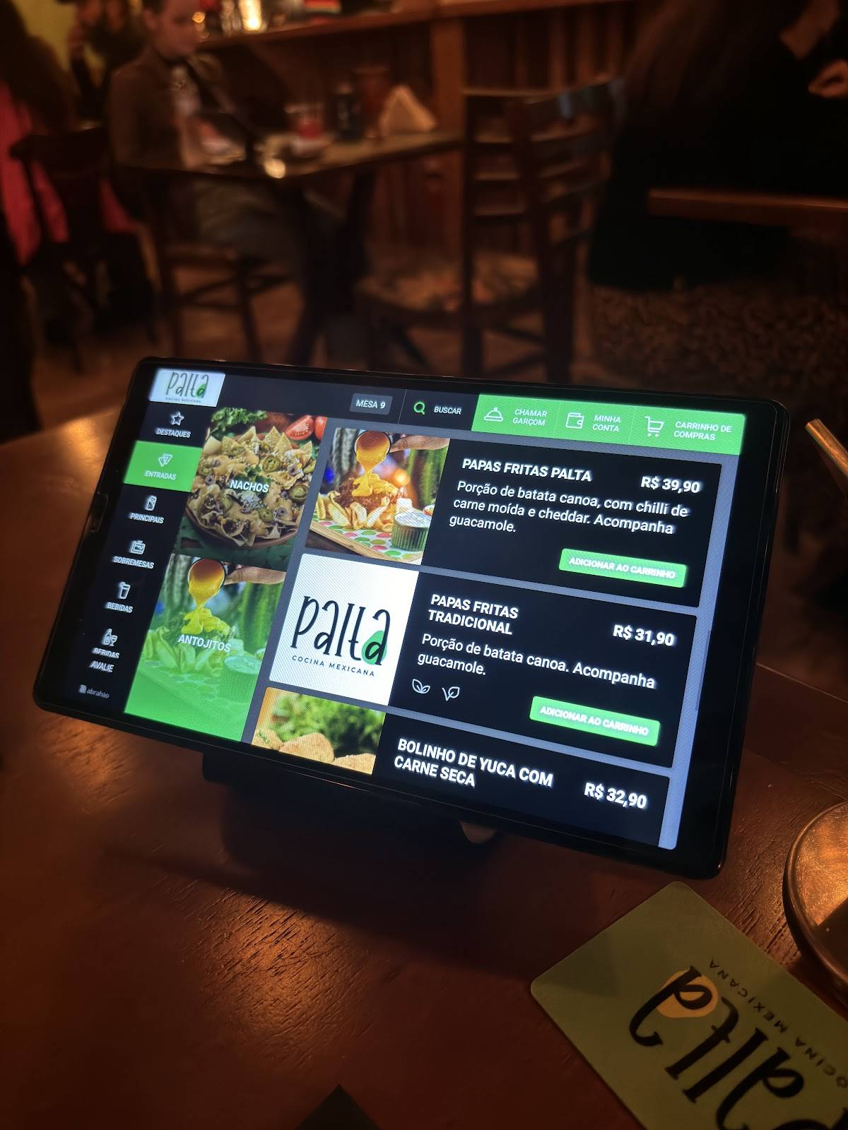 Palta Cocina Mexicana cardápio