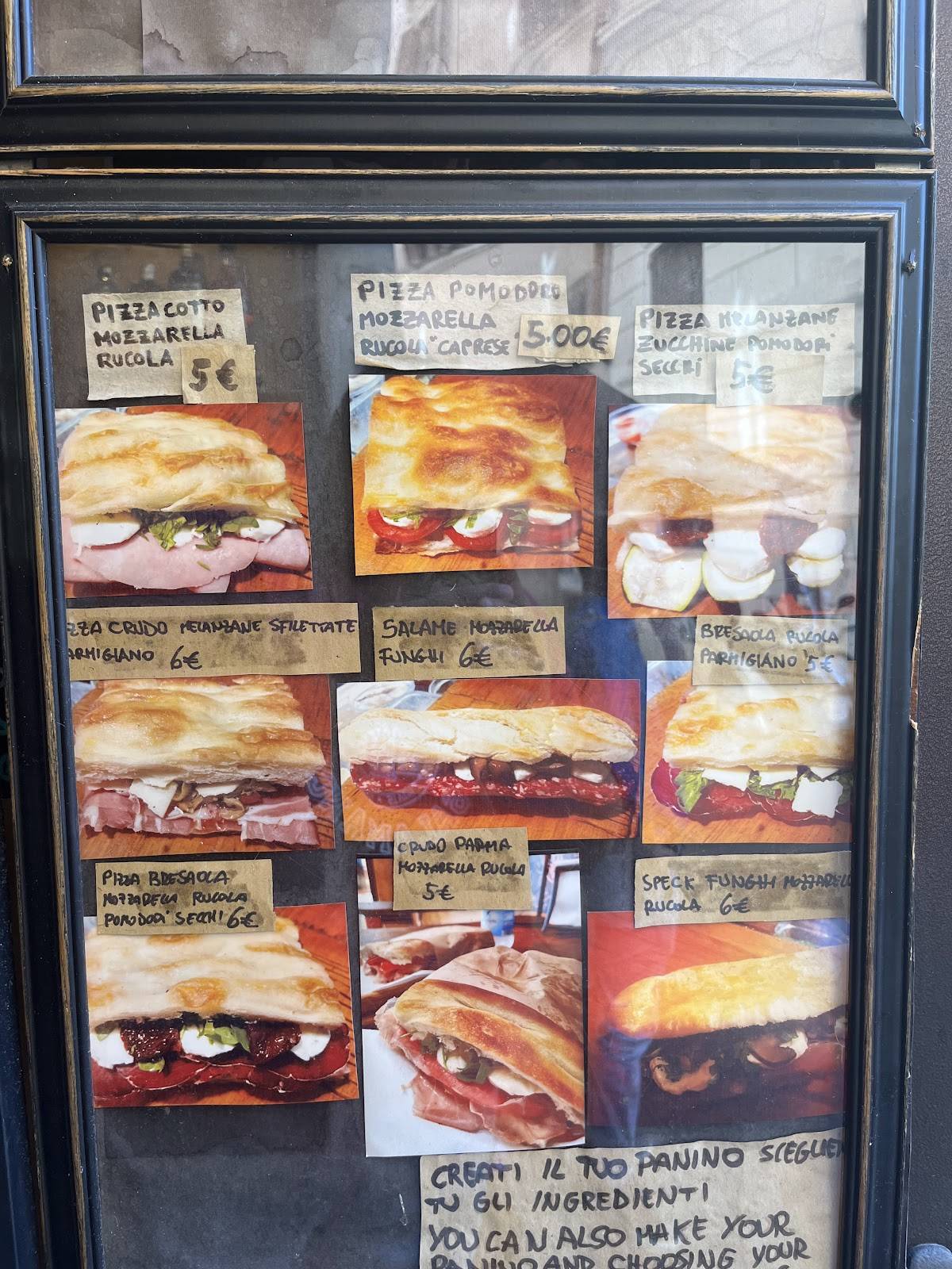 Menu di Pane pane vino ar vino 
