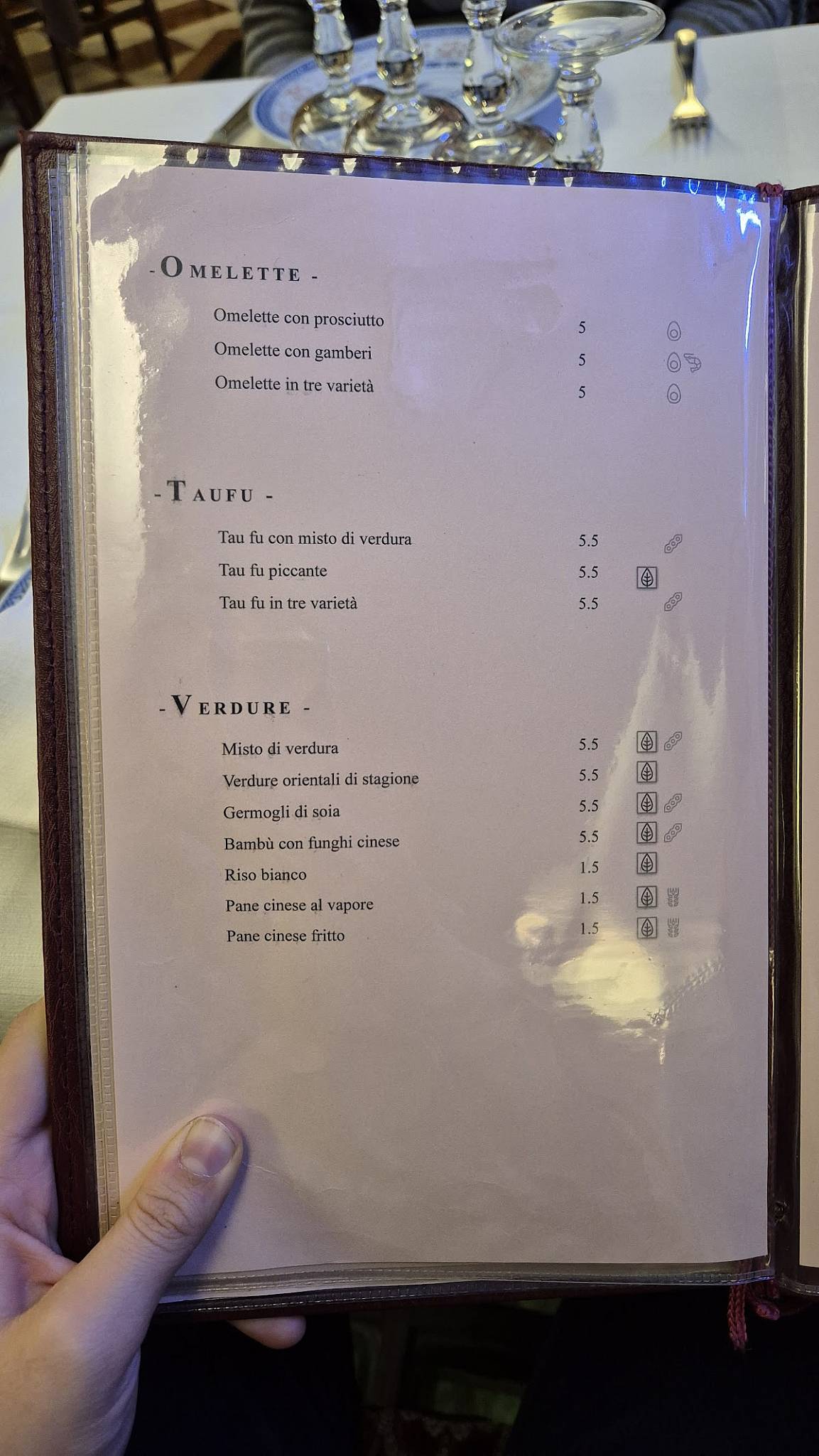Menu di Perla d'Oriente 