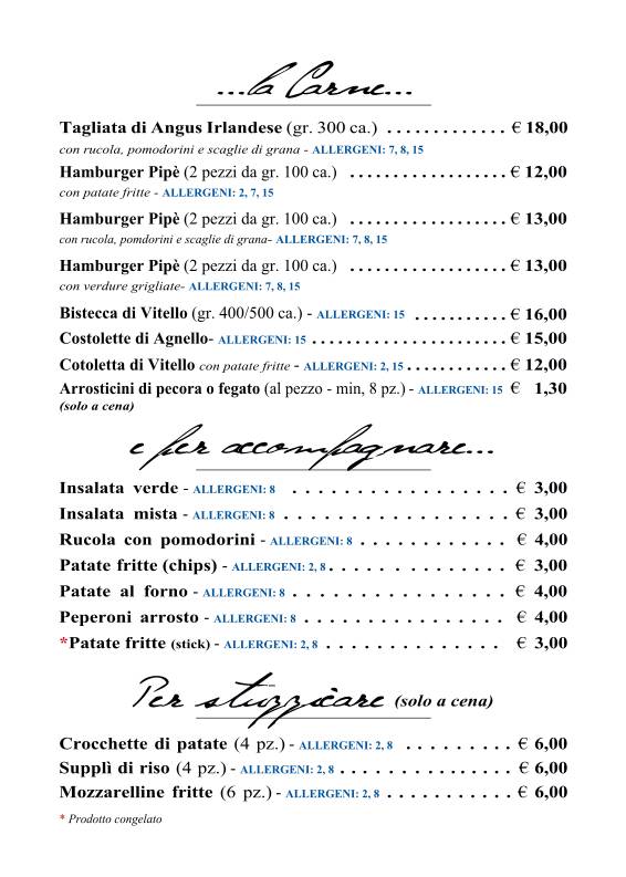 Menu di PiPè 