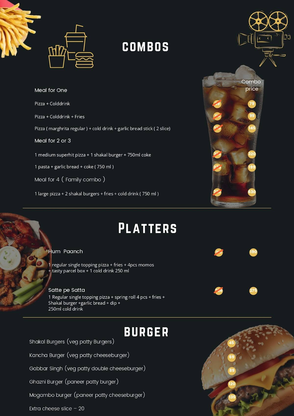 Pizza Talkies ( The Filmy Cafe ) menu