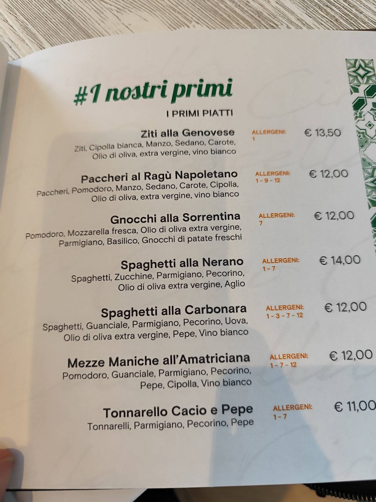 Menu di Pizzeria Ciro Cascella 3.0 Roma 