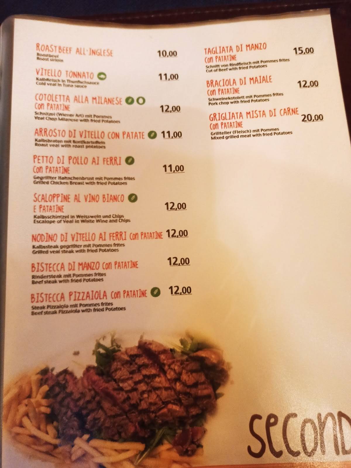 Menu Da Pizzeria Il Timone Domaso