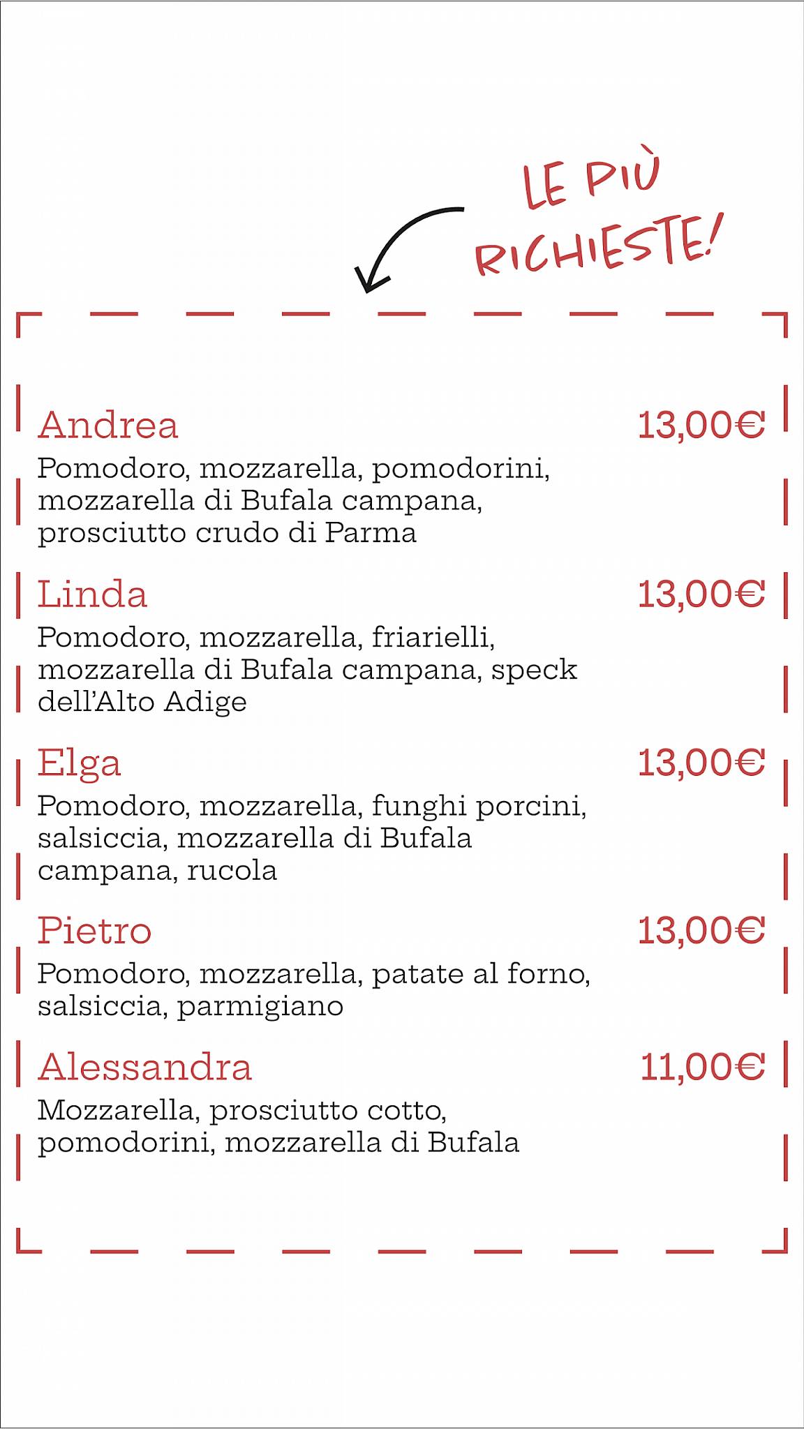 Menu di Pizzeria L'Angolo - Asporto e Domicilio 