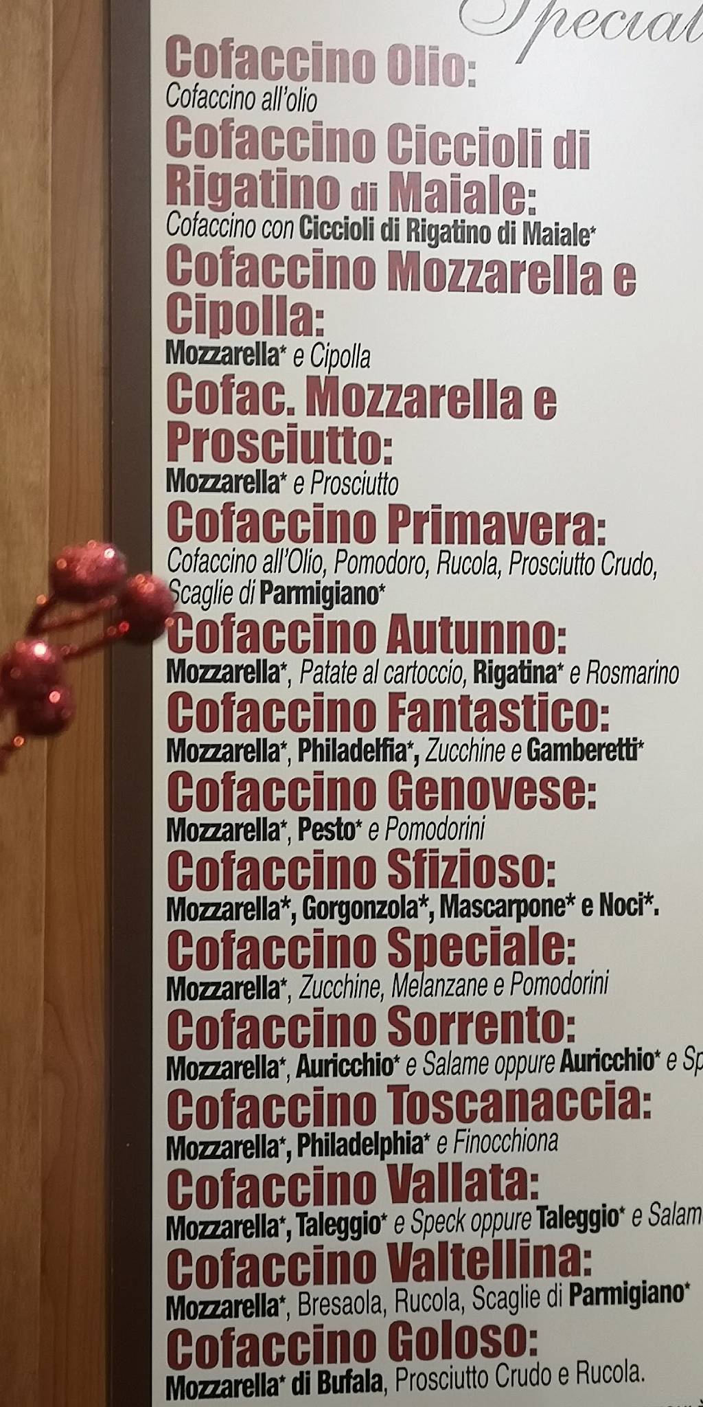 Menu di La Bottega del Donati 