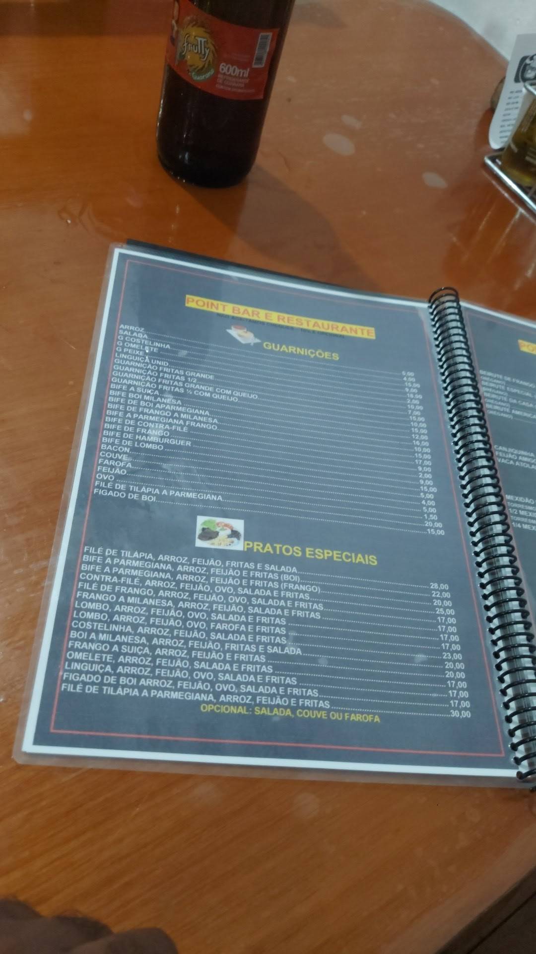Point Bar cardápio
