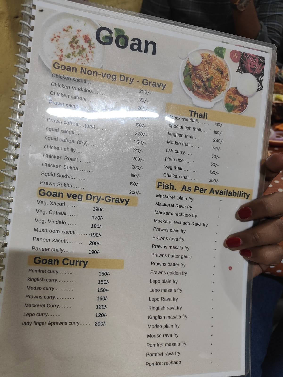 Rekha fast food (chanekar) menu