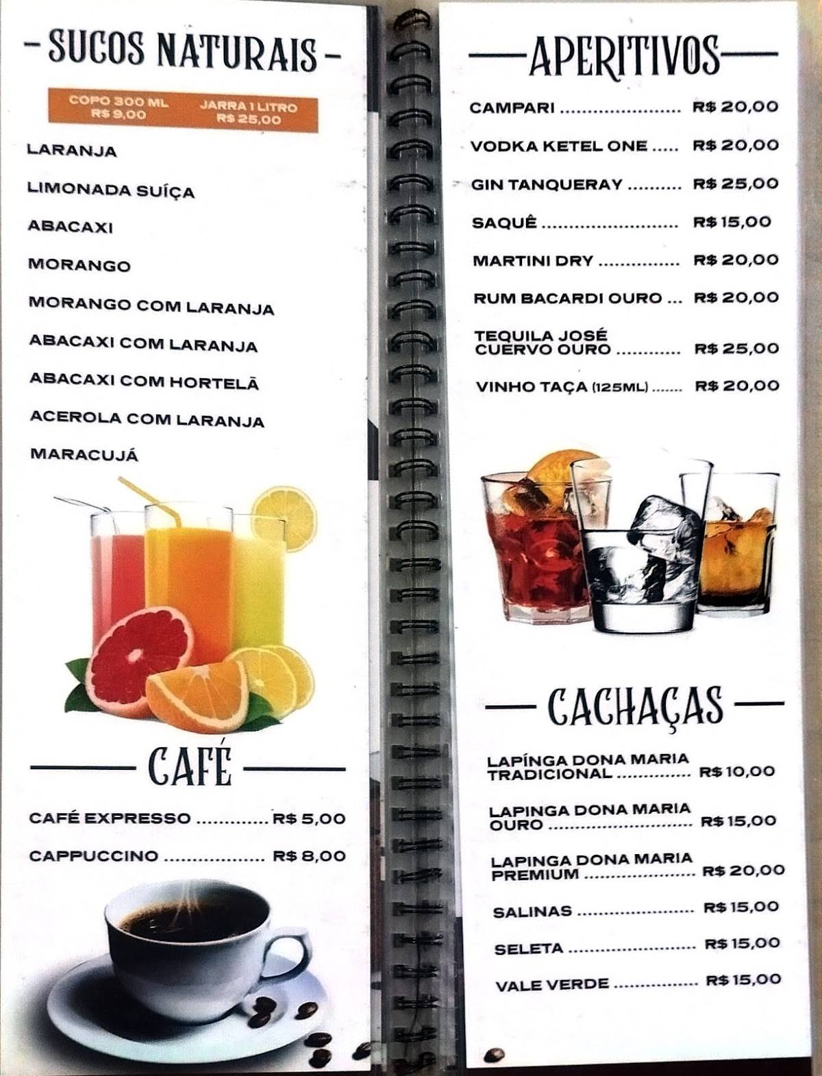 Restaurante Dona Maria cardápio