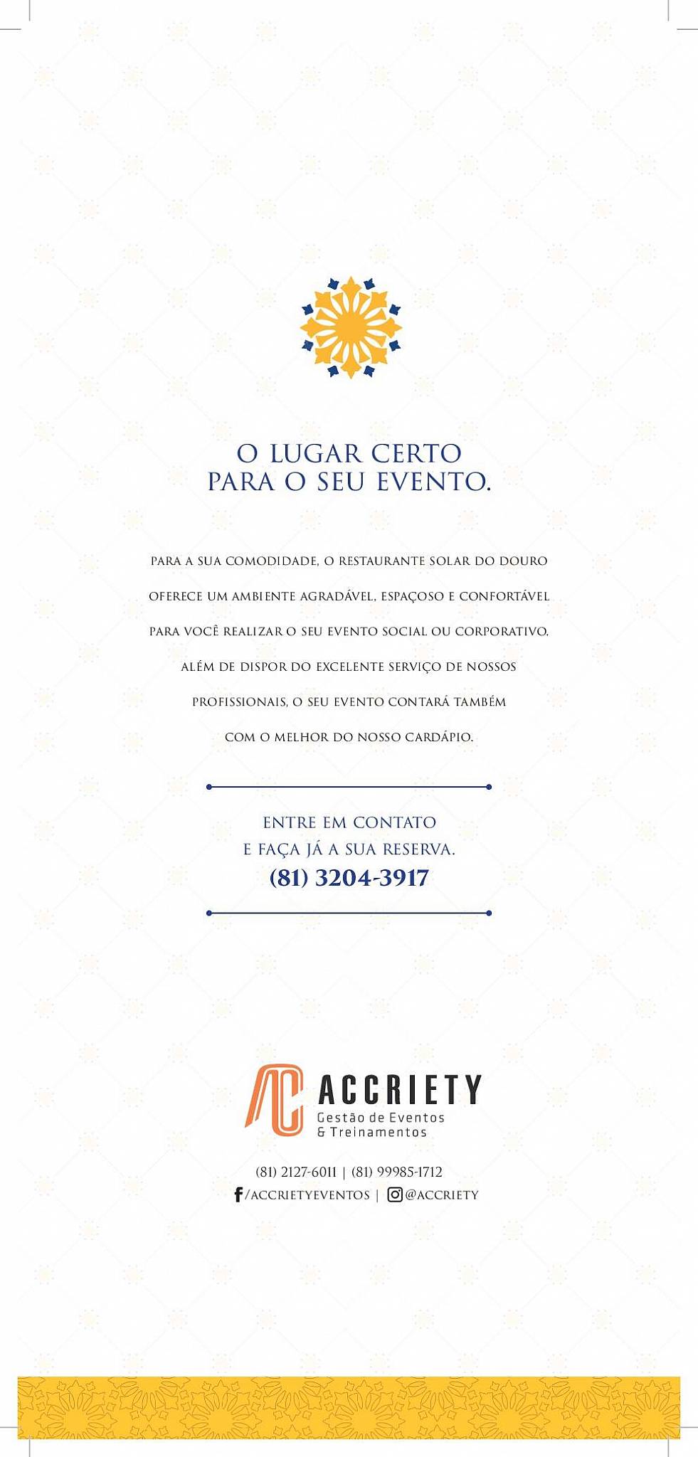 Solar do Douro Restaurante e Eventos cardápio
