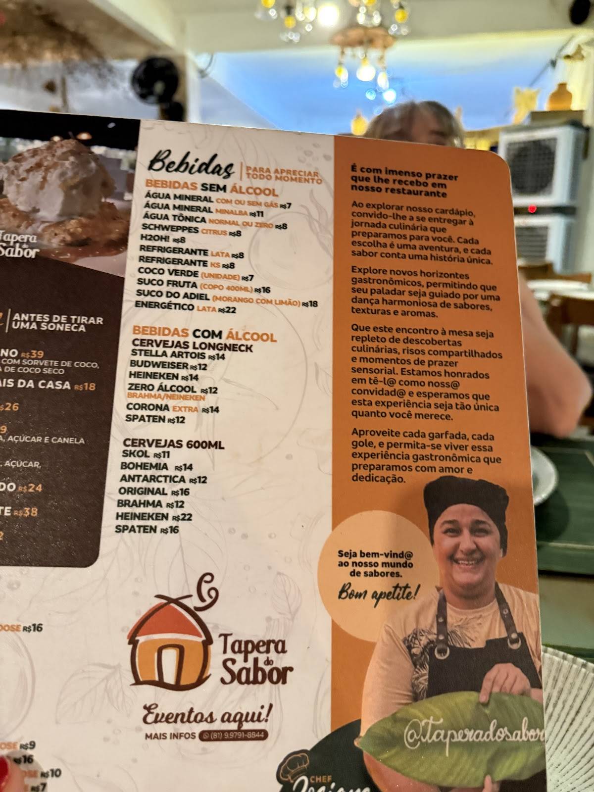 Restaurante Tapera do Sabor cardápio
