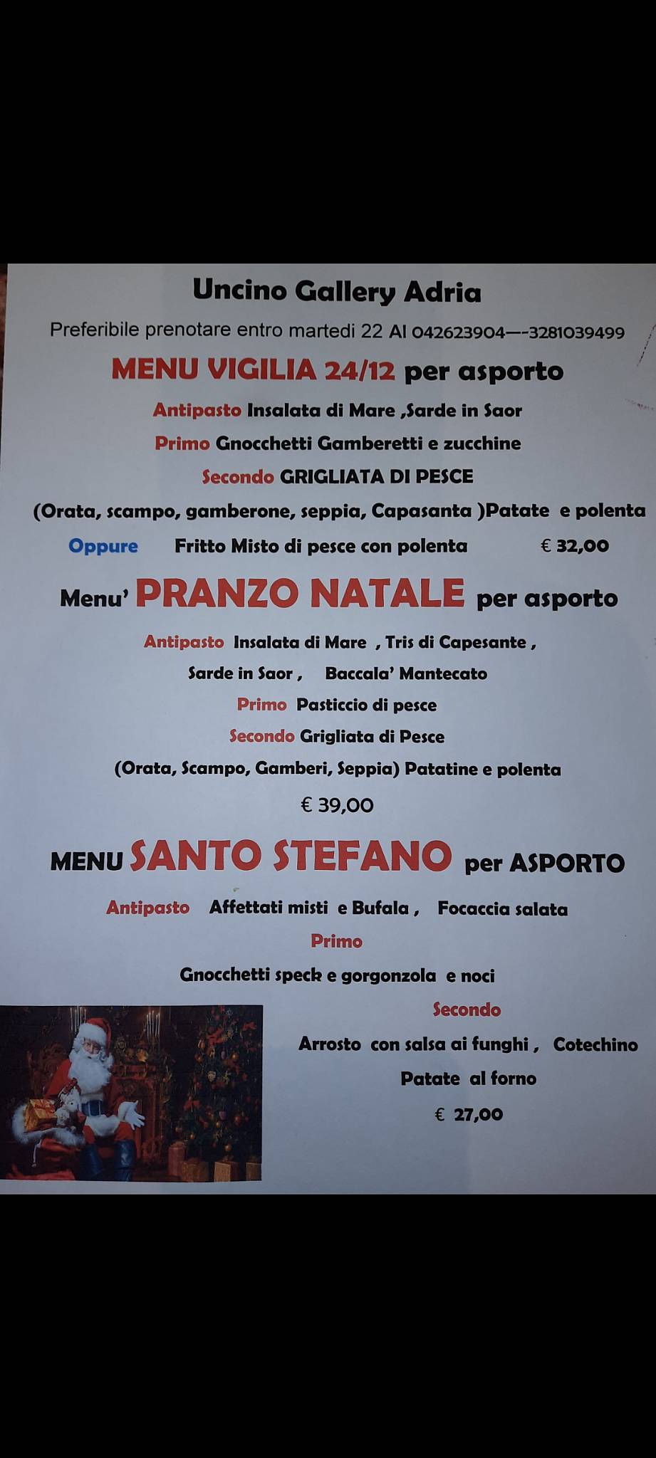 Menu di Risto pizza Uncino Gallery Hamburgheria 