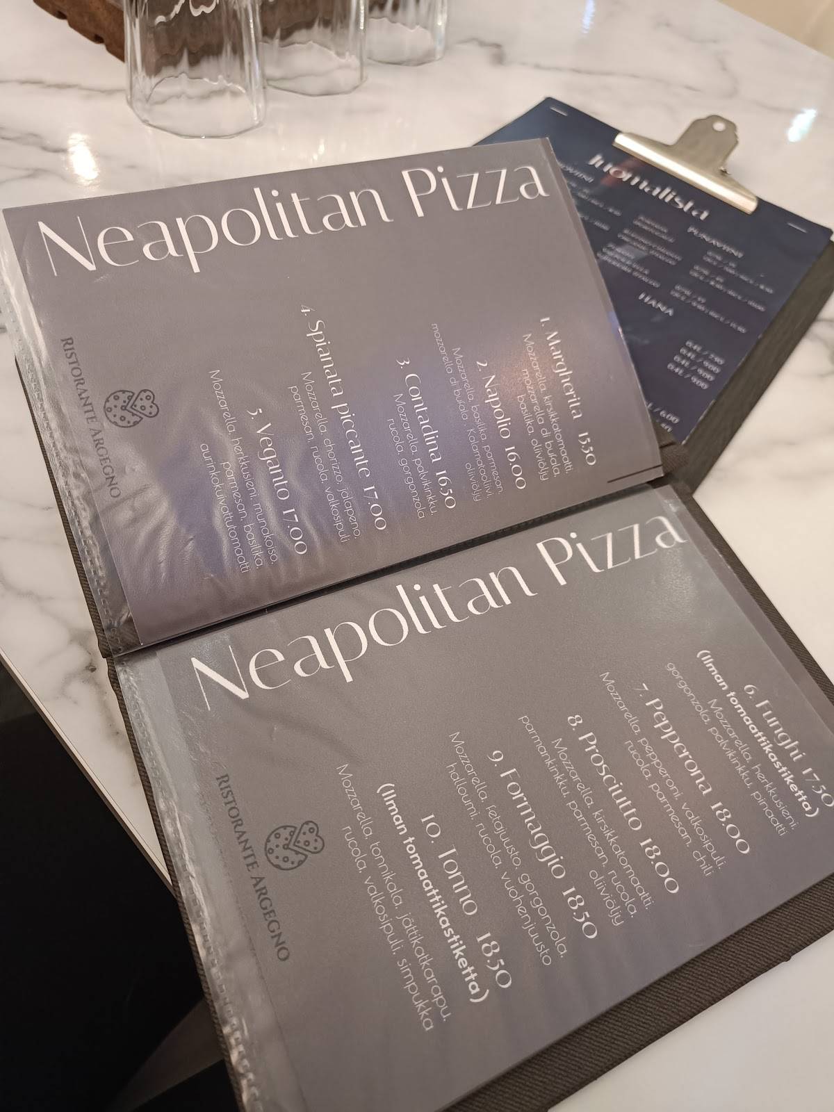 Restaurant Ristorante Argegno menu