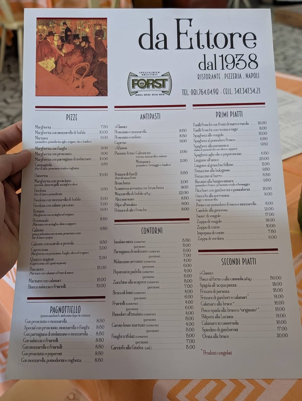 Menu di Ristorante Da Ettore 