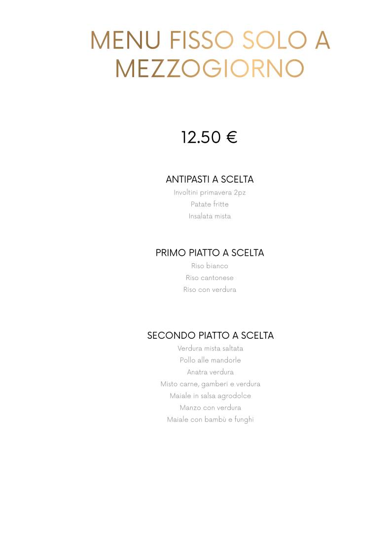 Menu di Ristorante Drago D'oro 