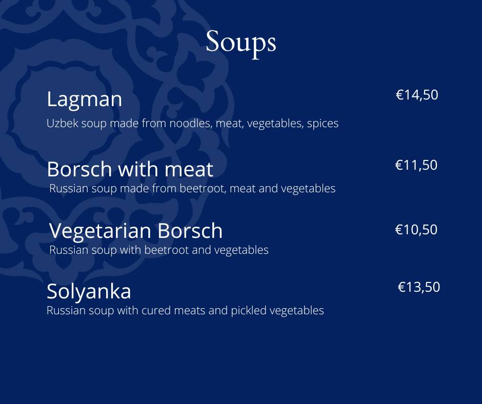 Menu di Uzbek 