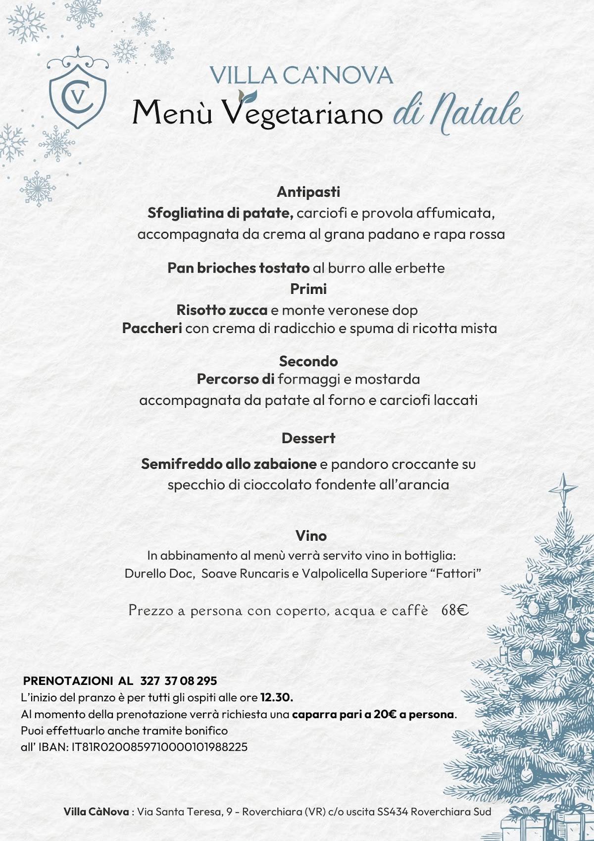 Menu de Ristorante Villa CàNova
