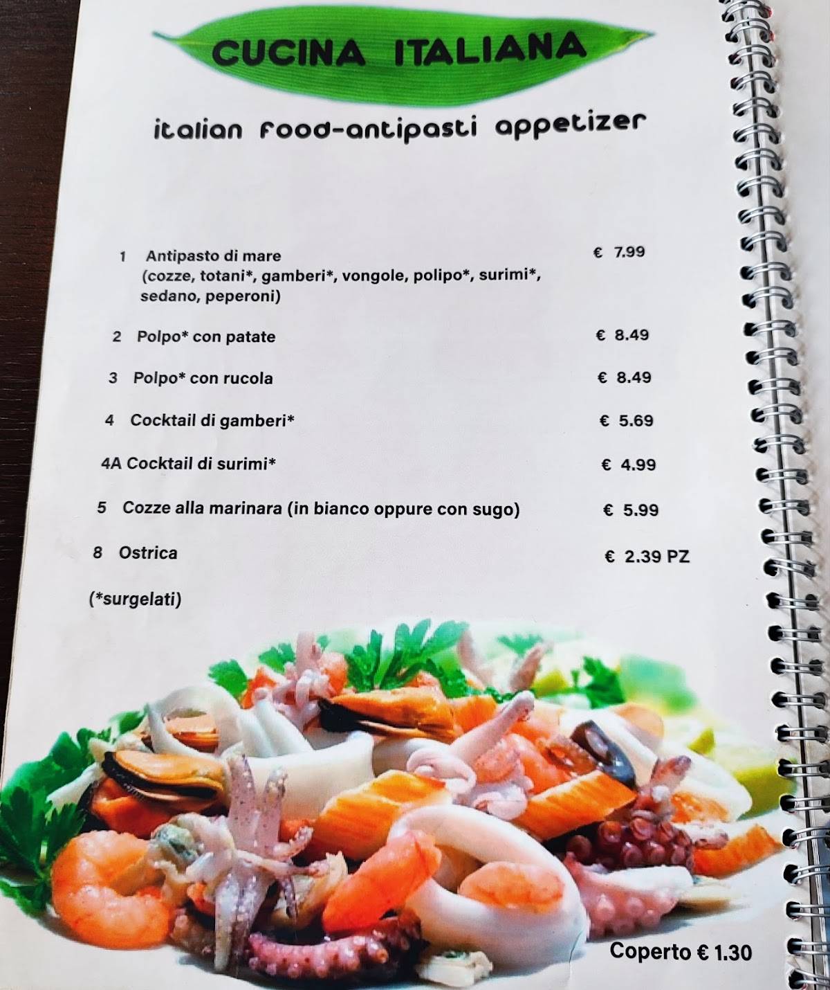 Menu di Ristorante Yong Xin 