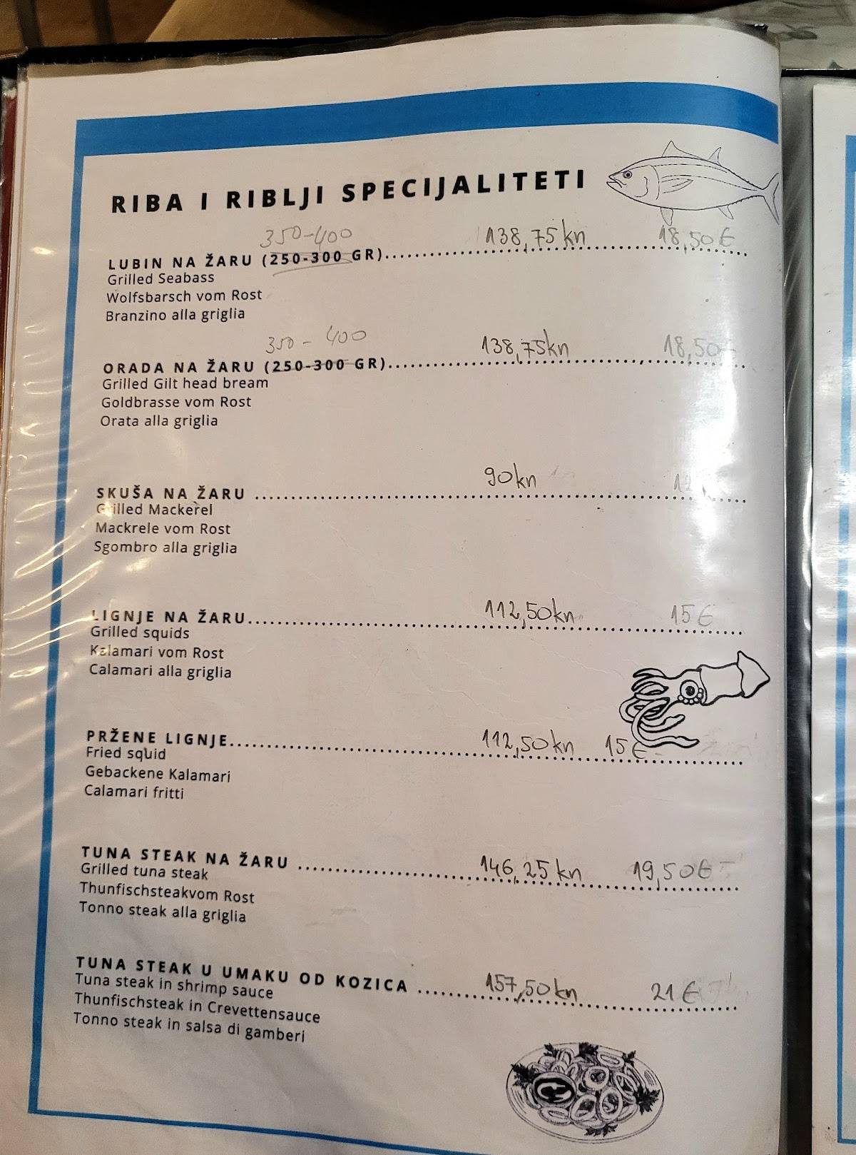 Menu di Rosos 