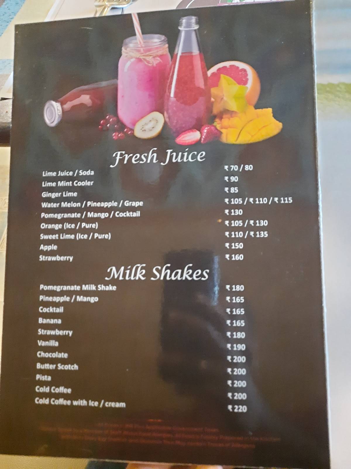Savoury SeaShell Restaurant - Velachery menu