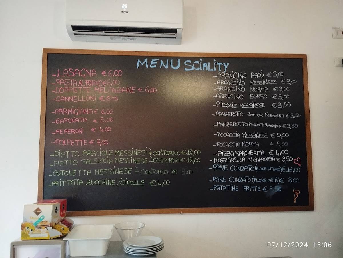 Menu di Sciality - Sapori Siciliani 