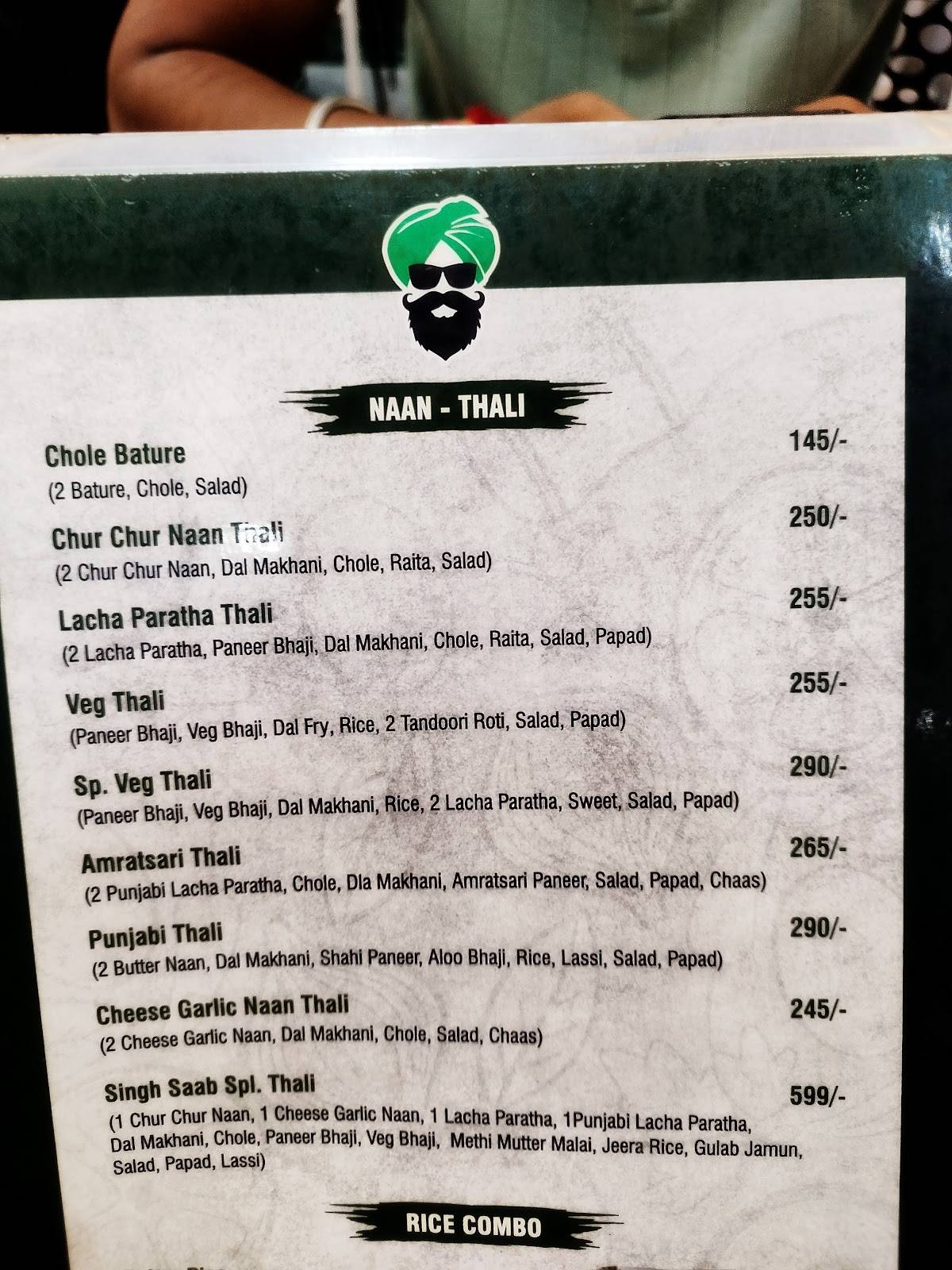 Singh Saab The Paratha House menu