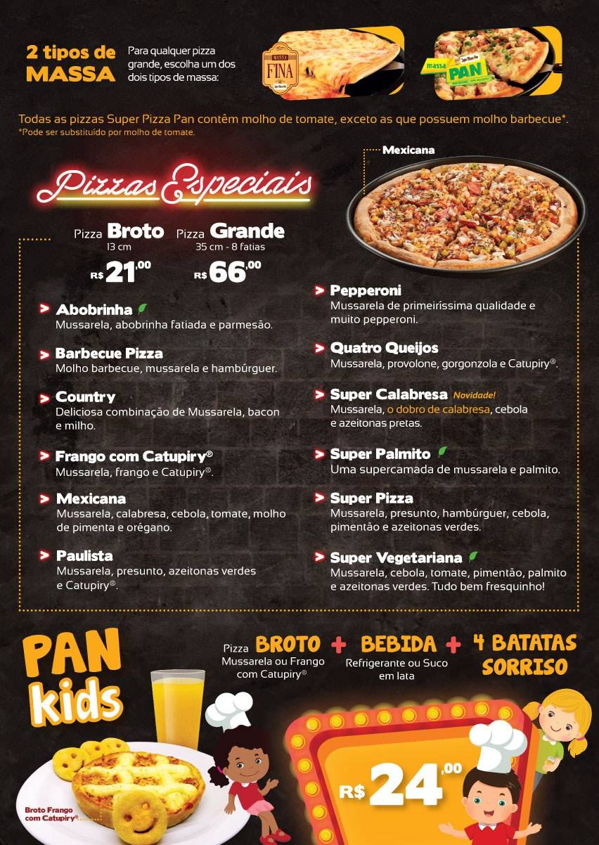 Super Pizza Pan - Santo André cardápio