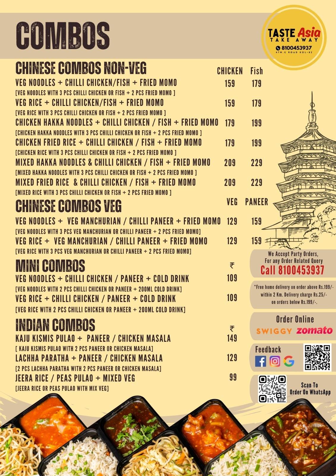 TASTE ASIA menu