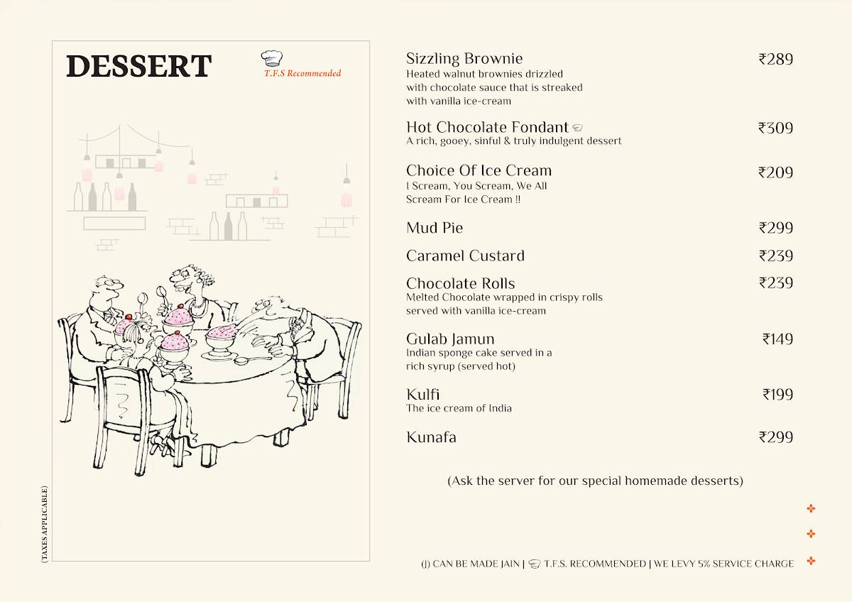 The Food Studio menu
