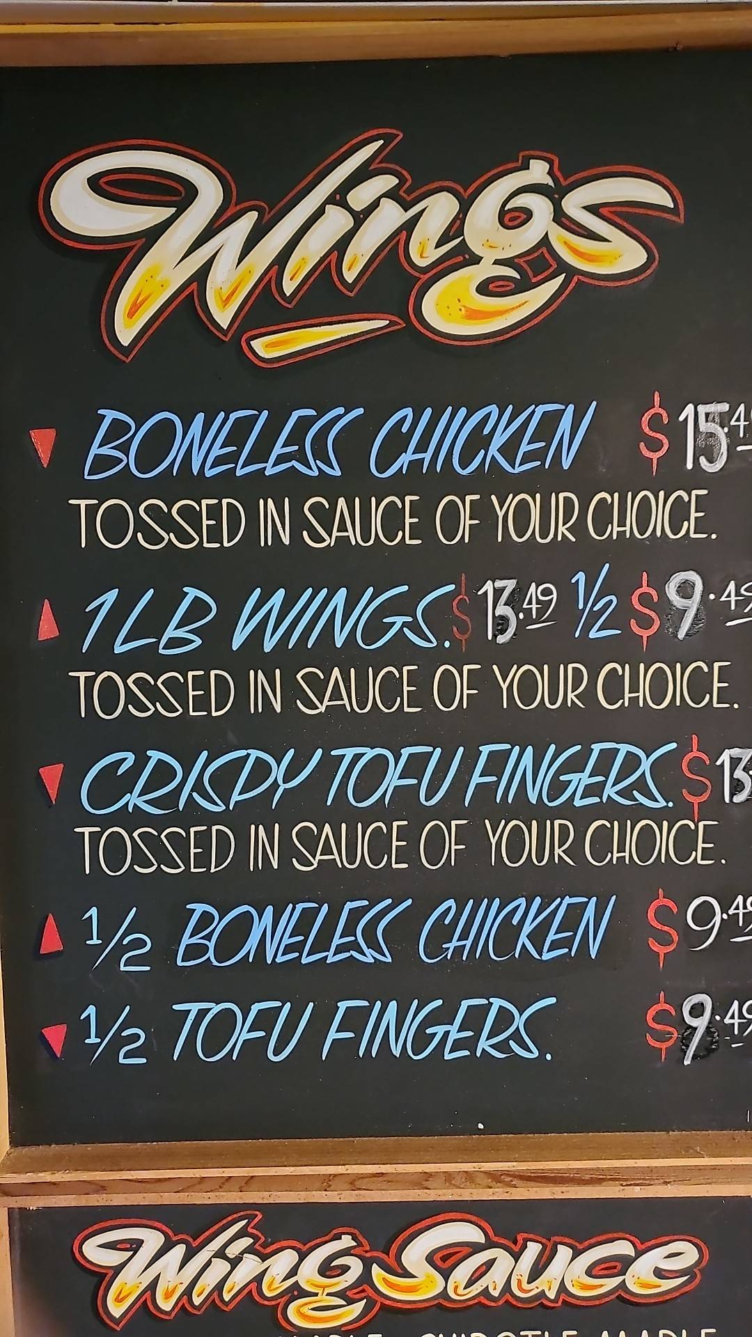 Menu de The Tartan Toque