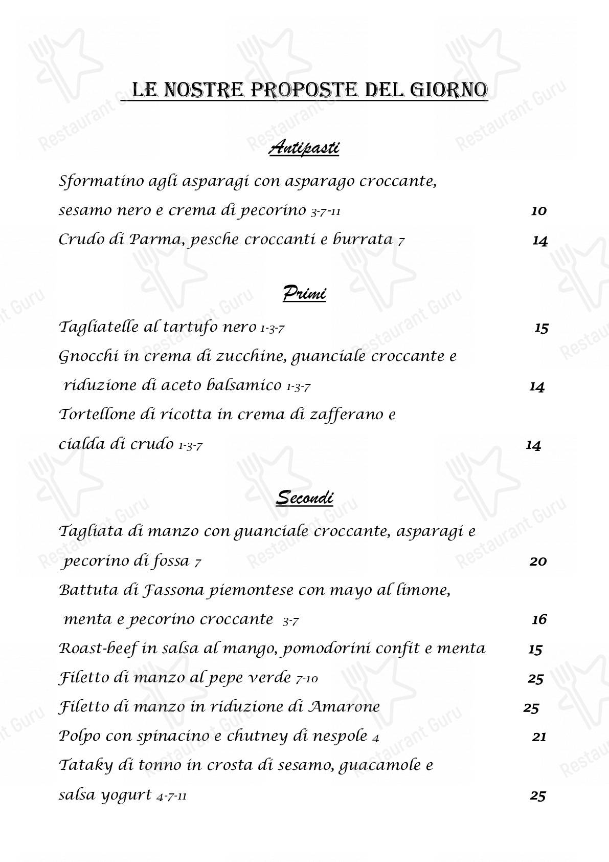 Guarda il menu di Trattoria Siro
