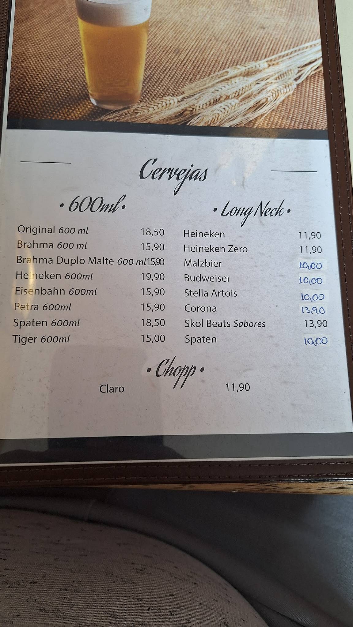 Triângulo do Chopp cardápio