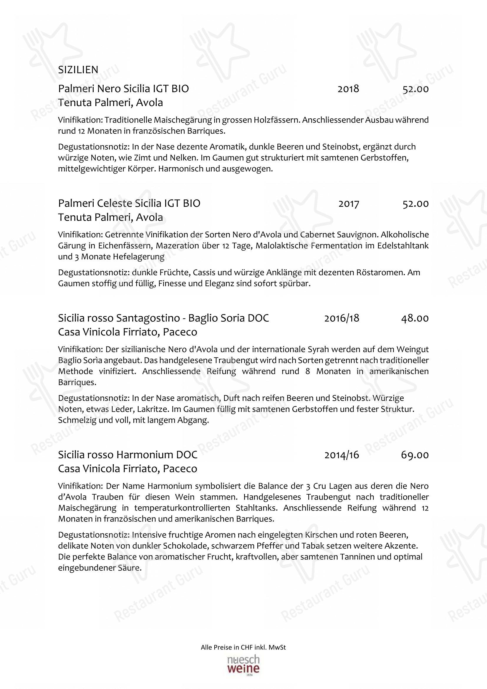 Menu di Restaurant VIVA St. Moritz - Menu