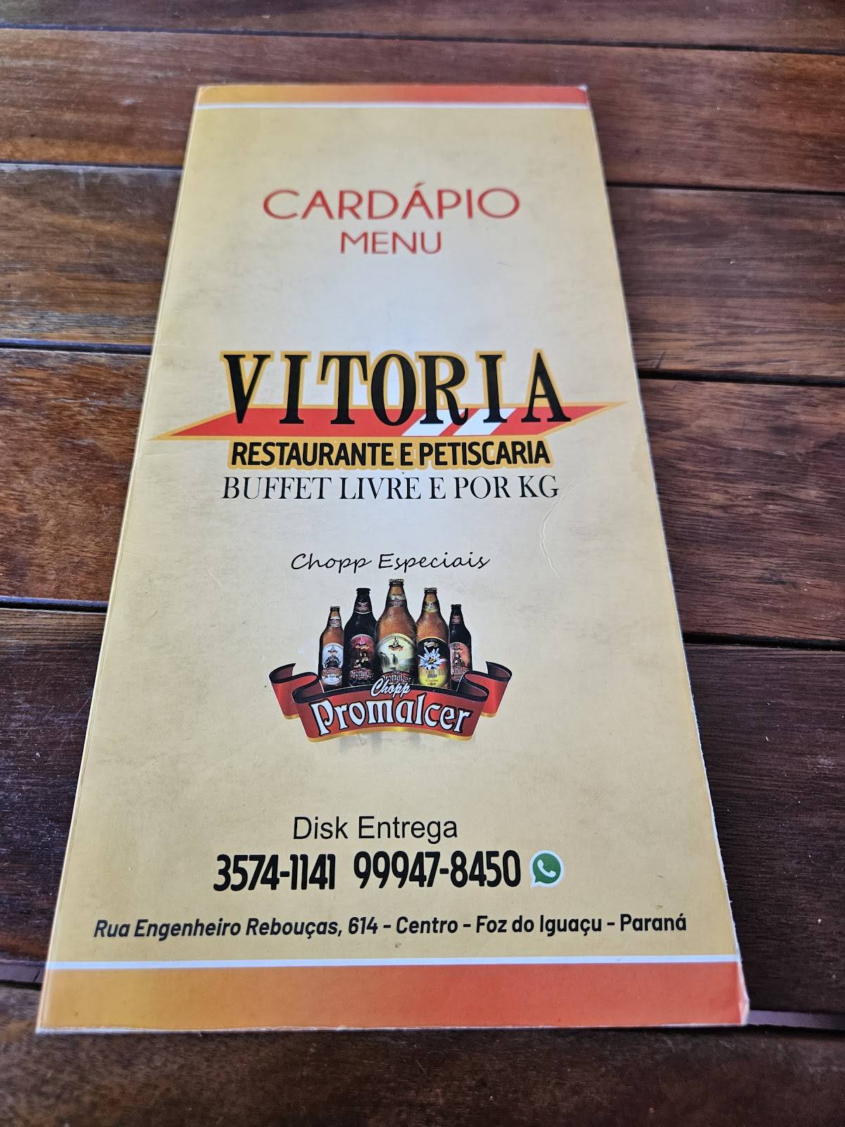 Vitória restaurante e petiscaria cardápio