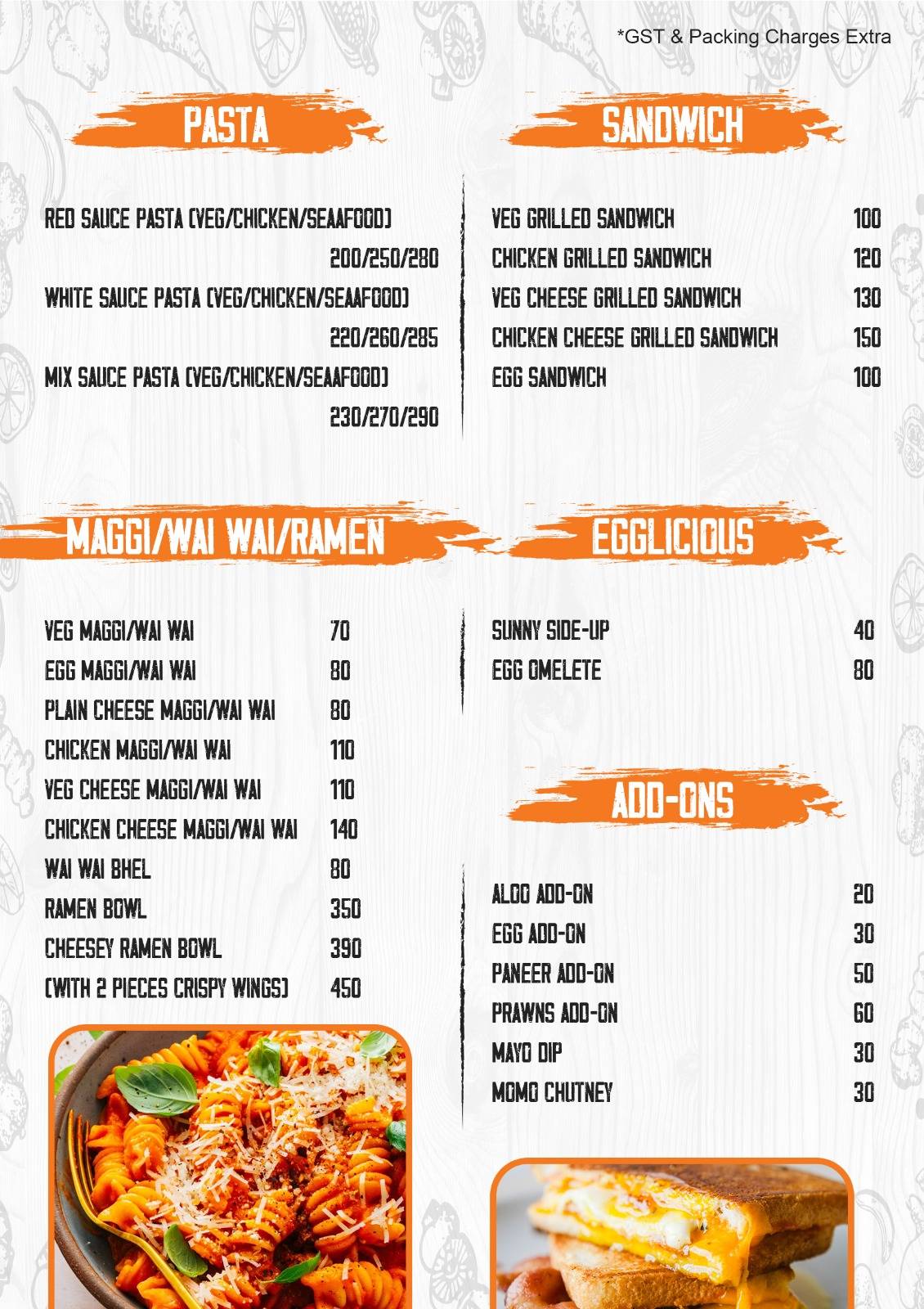 WONDER CAFÉ - Fine Dining menu