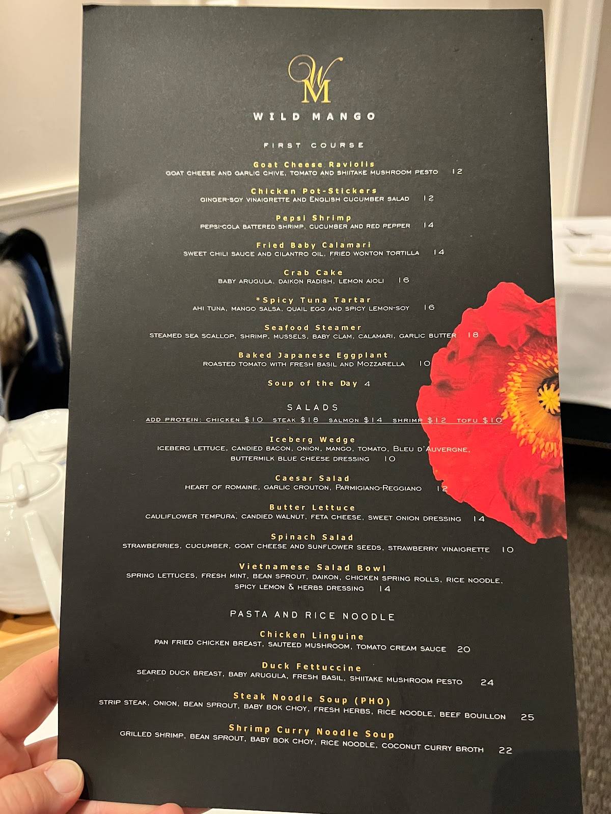 Menu at Wild Mango Restaurant and BarLegacy Village, Lyndhurst