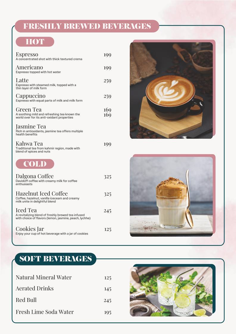 Yanny's Multi-cuisine Restaurant & Coffee House menu