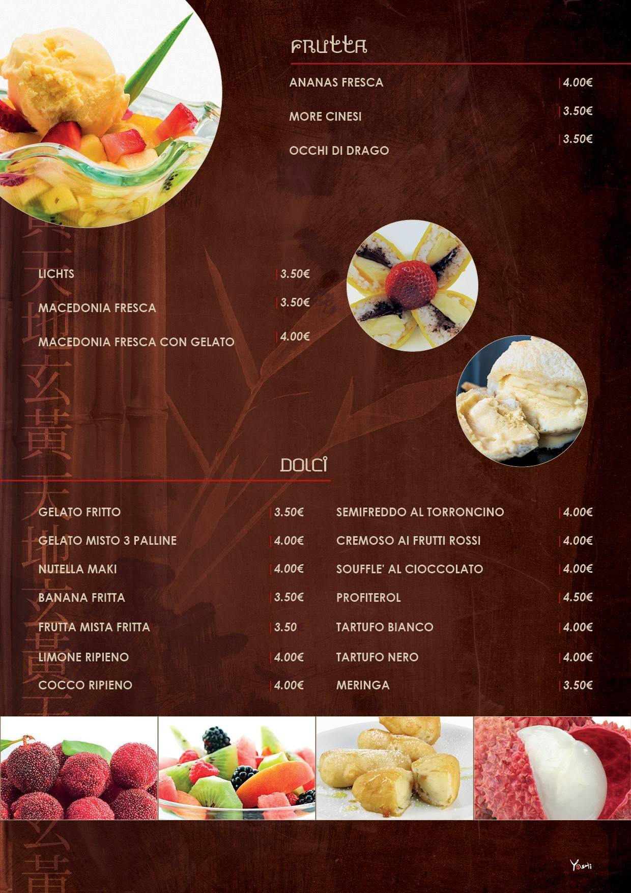 Menu di Yoshi 