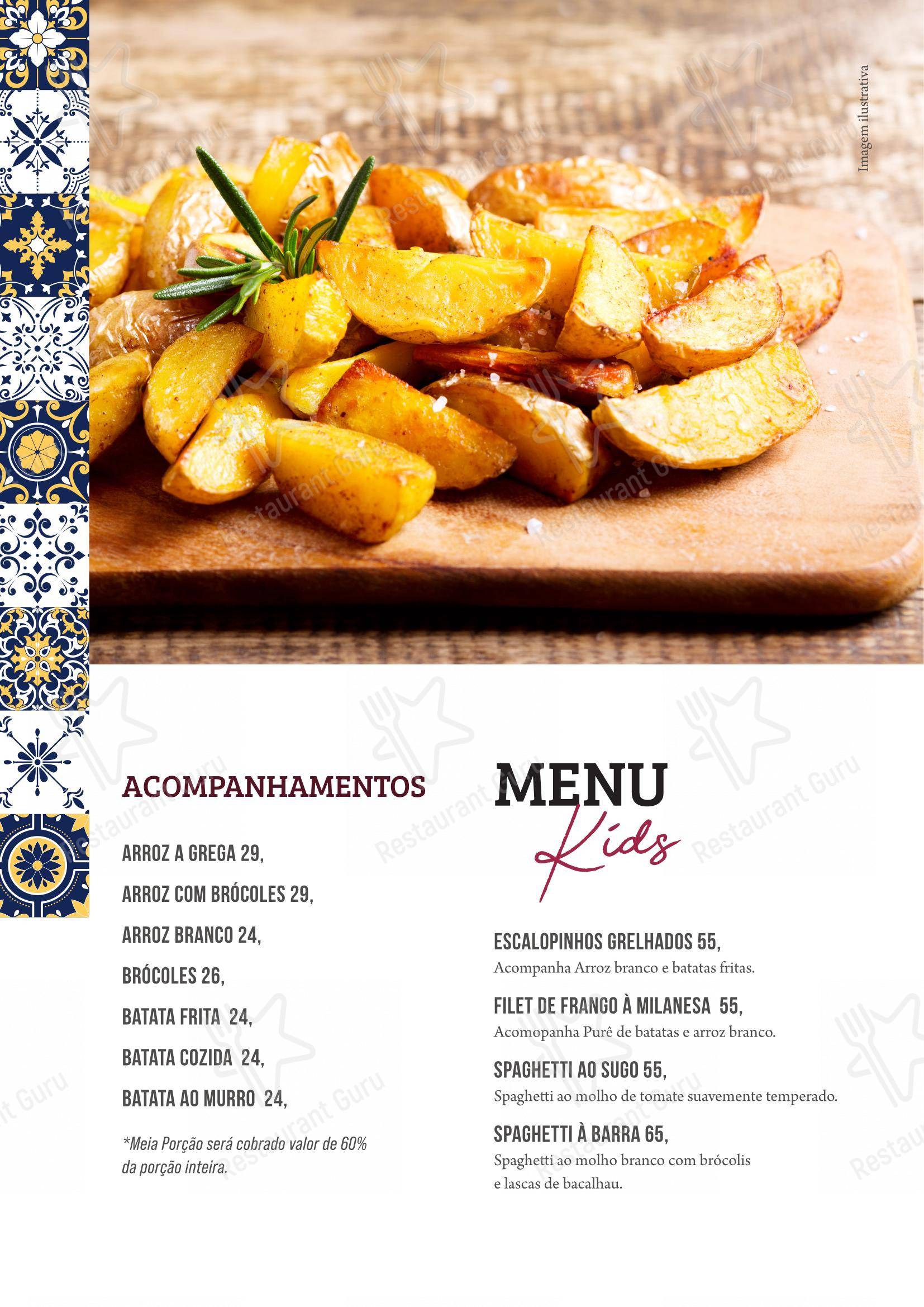 Restaurante Bacalhau, Vinho e Cia - Menu bar