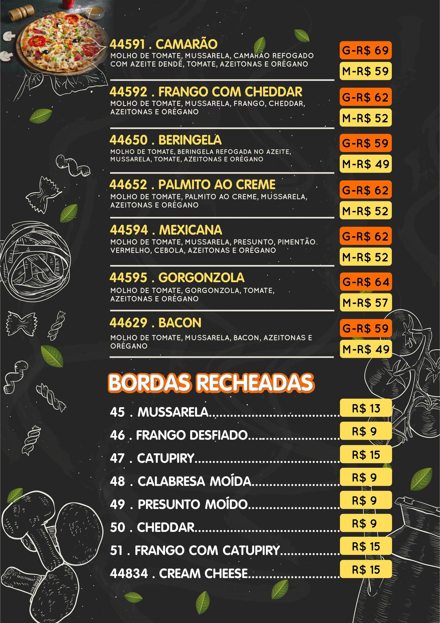 Restaurante, Choperia e Pizzaria Fênix cardápio