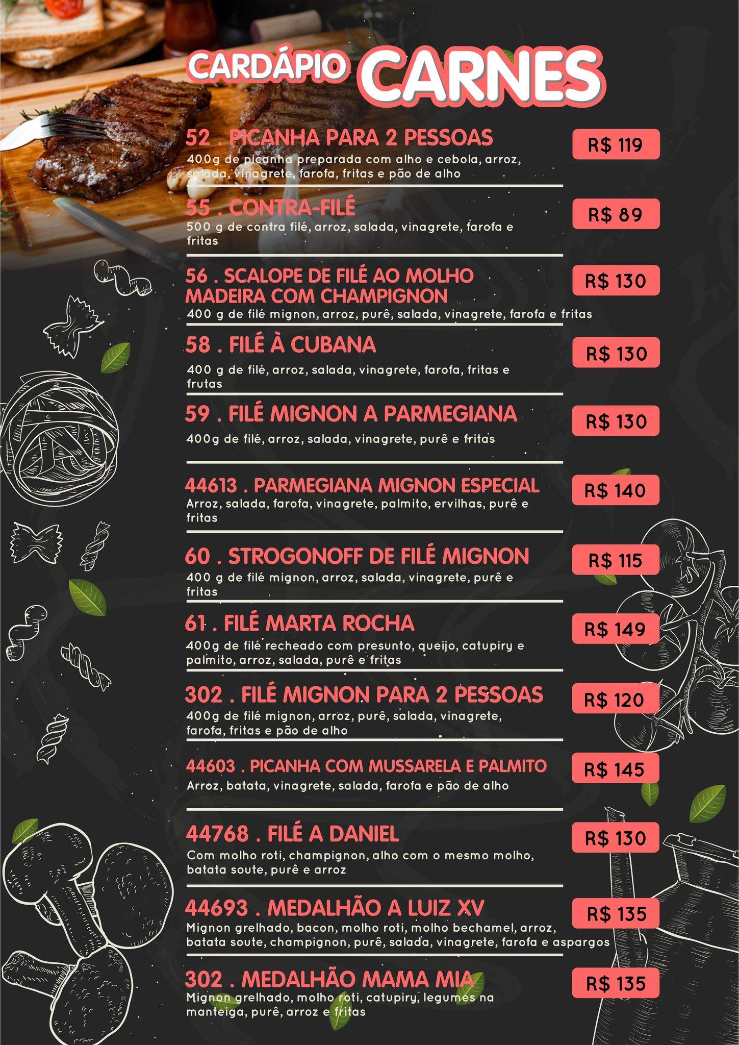 Restaurante, Choperia e Pizzaria Fênix cardápio
