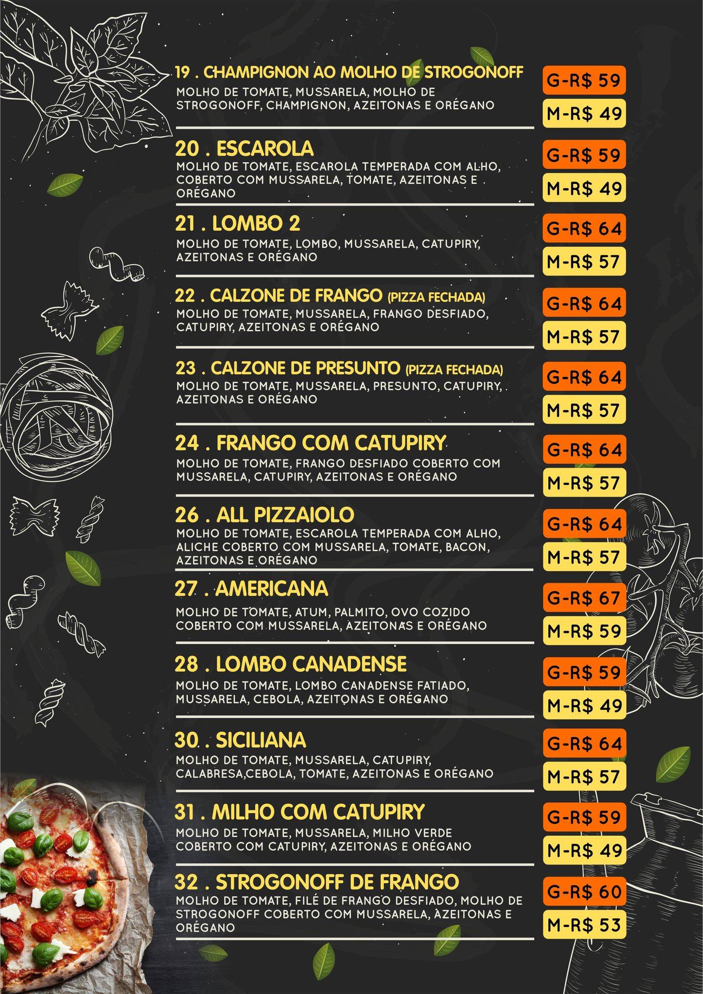 Restaurante, Choperia e Pizzaria Fênix cardápio