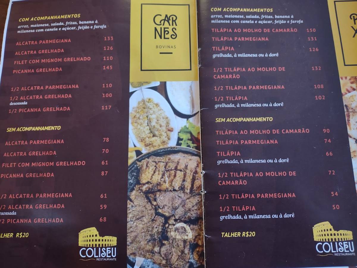 Restaurante Coliseu cardápio