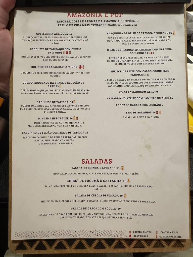 Restaurante Moquém do Banzeiro cardápio