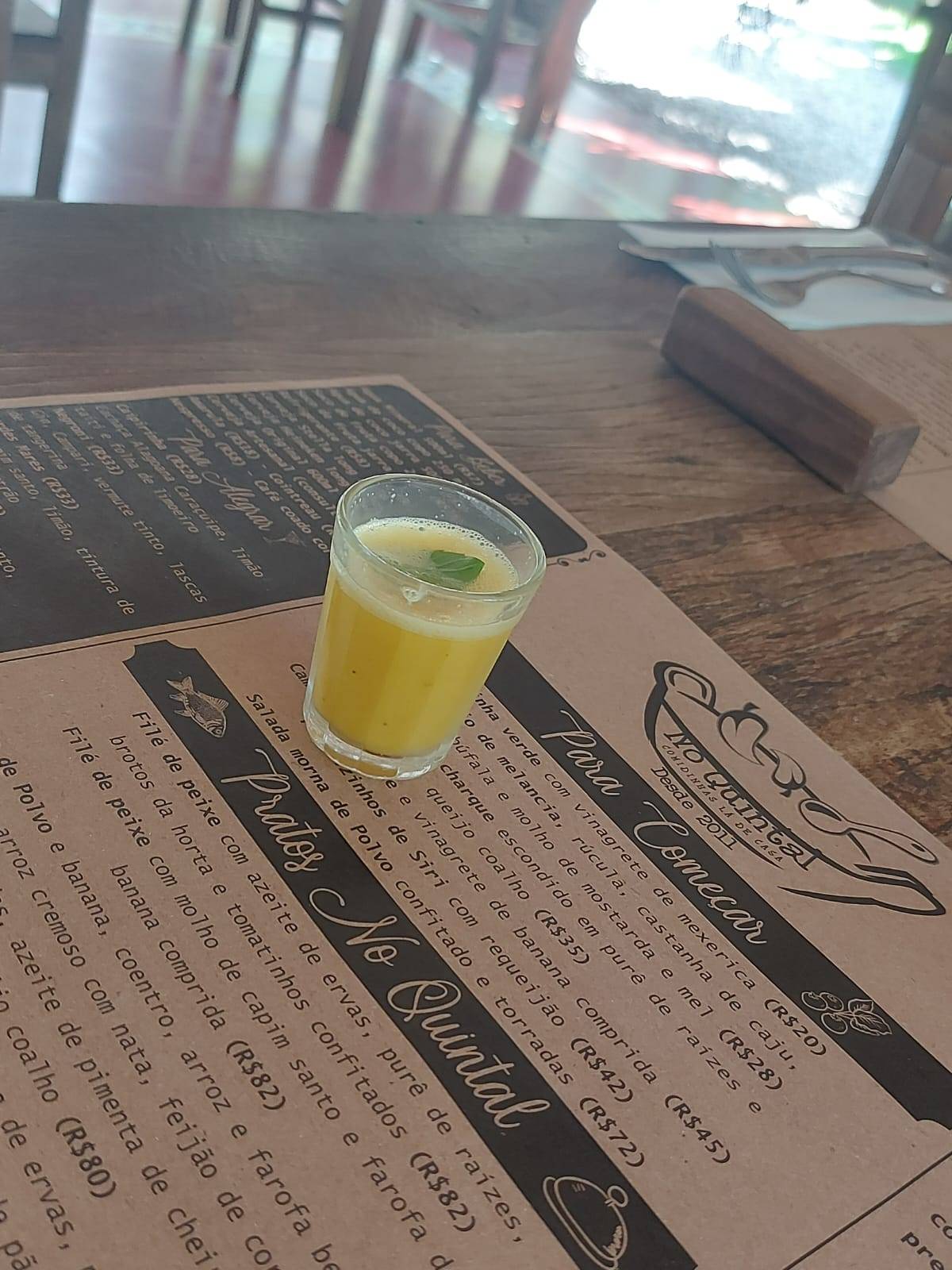 Restaurante No Quintal cardápio