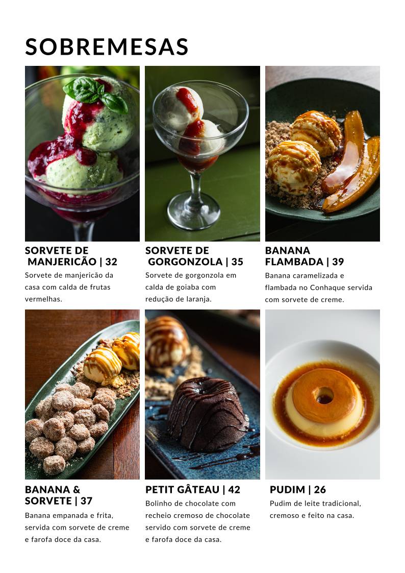 Restaurante Raizes cardápio