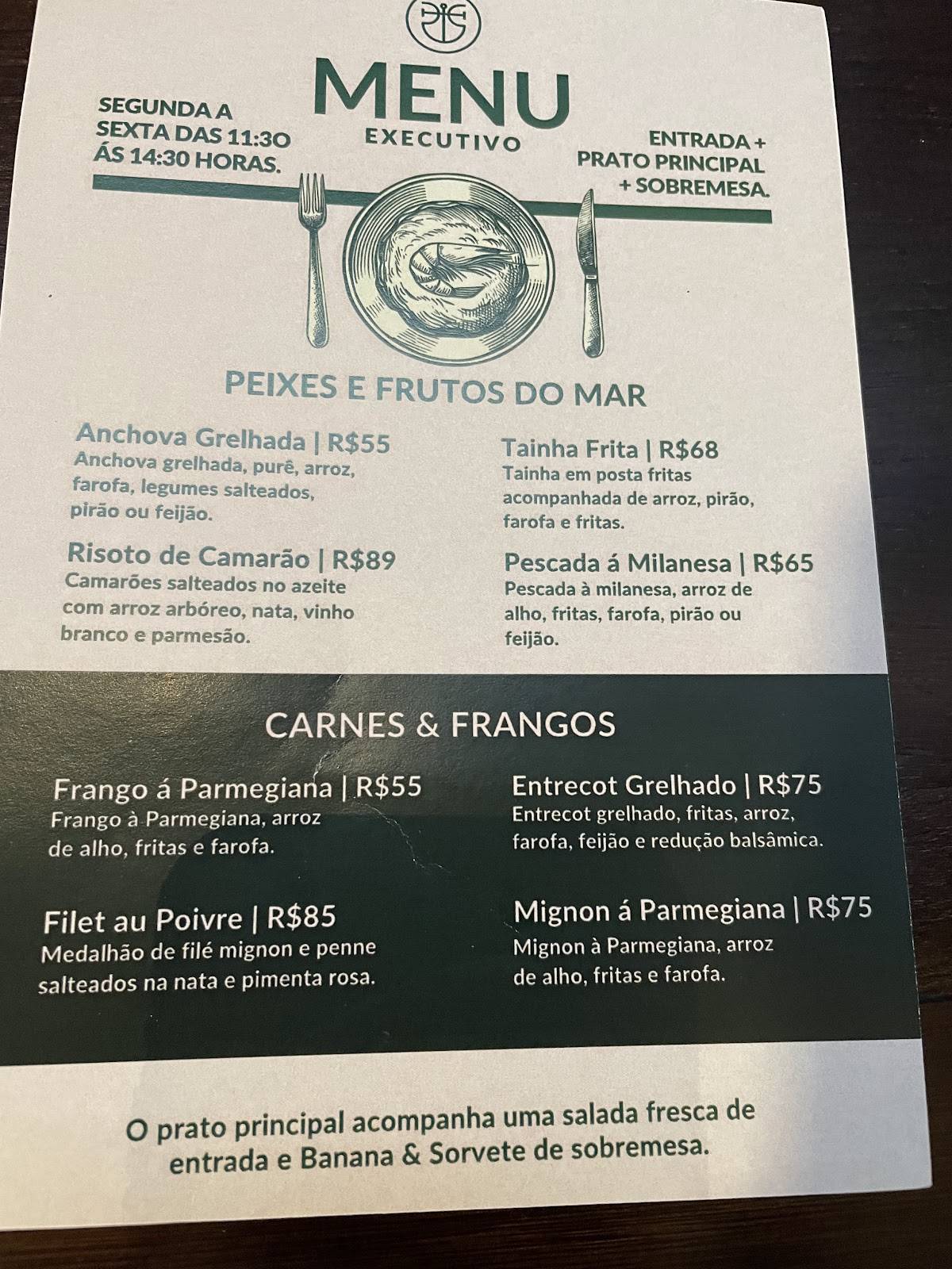 Restaurante Raizes cardápio