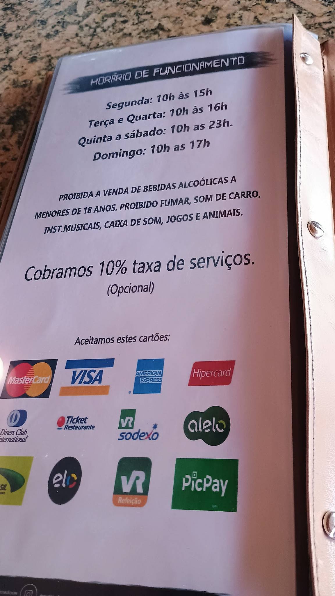 Rei do Baião cardápio