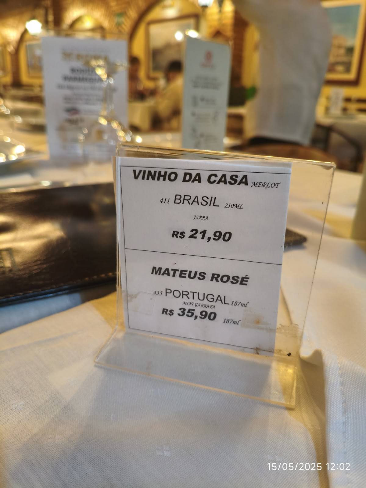 Restaurante Roma cardápio