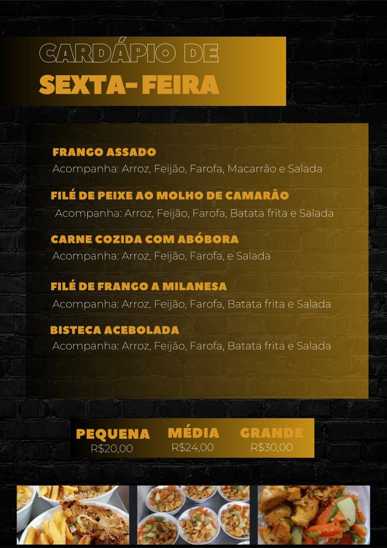 Restaurante Sol - Loja 2 cardápio