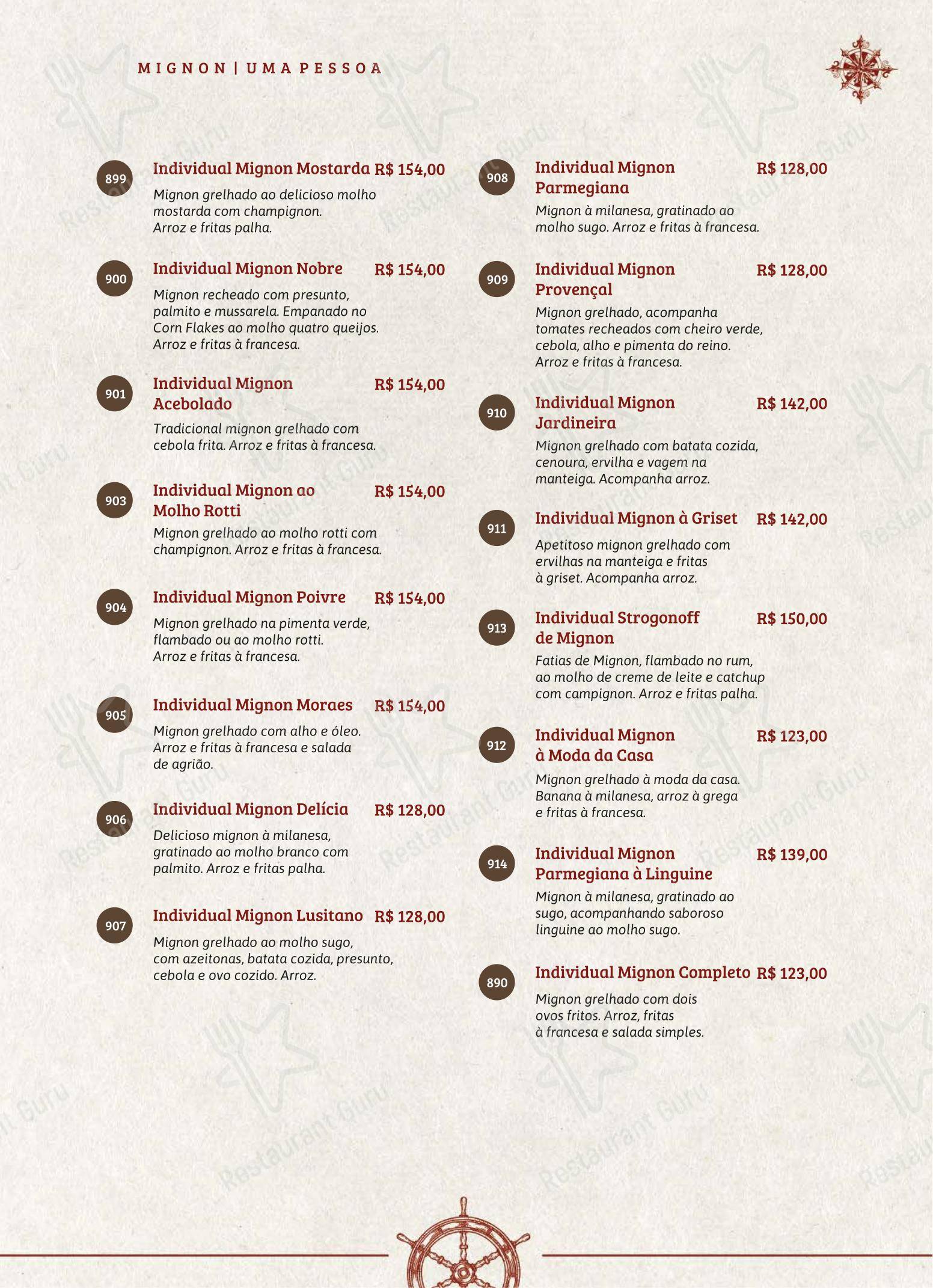 Restaurante Tortuga - Menu bar